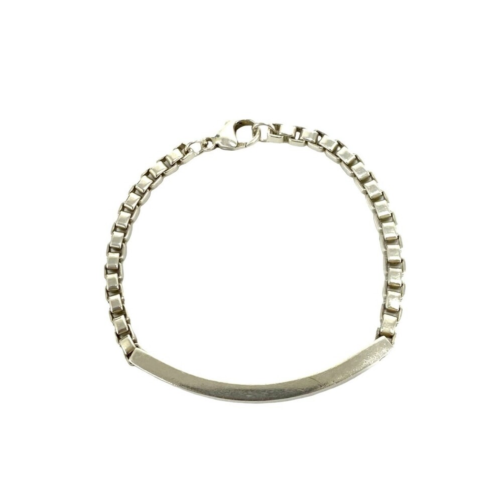 TIFFANY&Co. Tiffany Venetian ID Bracelet 925 Chain Bangle Accessory for Men a...